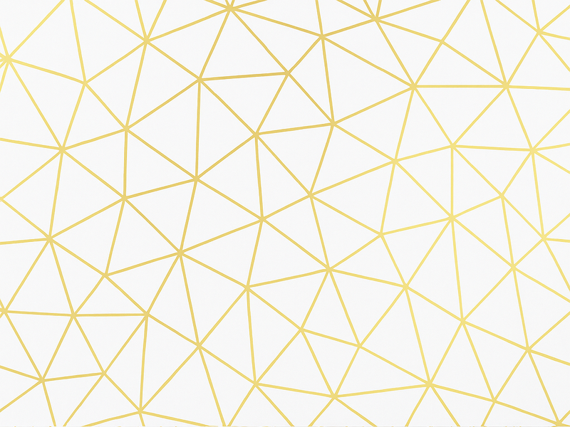 Dywan winylowy wzór geometryczny mozaika złotych prism - TenStickers