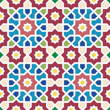 Dywan winylowy do łazienki w stylu arabskich płytek - TenStickers
