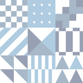 Dywan winylowy do łazienki geometryczny niebieski wzór - TenStickers