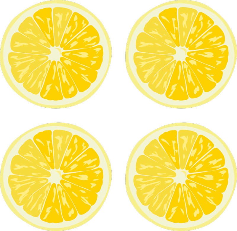 Dywan winylowy do kuchni naklejki w plasterki cytryny - TenStickers
