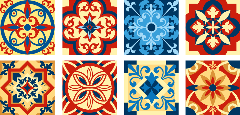 Dywan winylowy do kuchni płytki eraldo azulejos - TenStickers