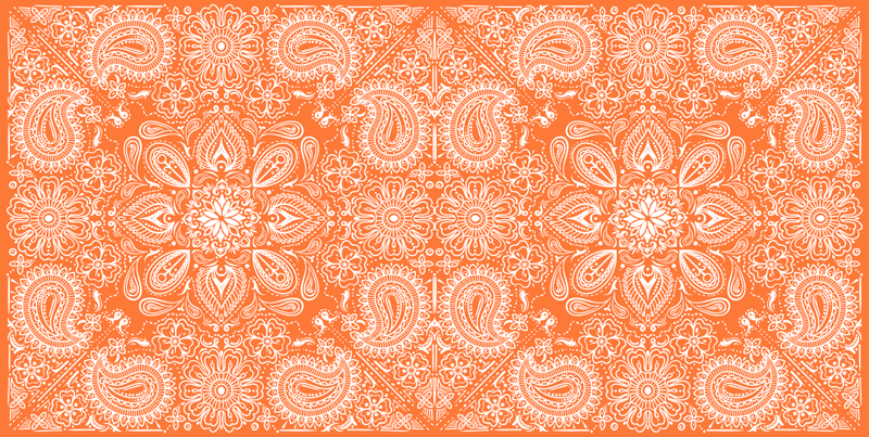 Dywan winylowy do kuchni w wzór paisley - TenStickers