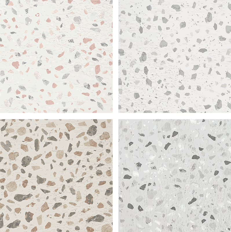 Dywan winylowy do kuchni w teksturze terrazzo - TenStickers