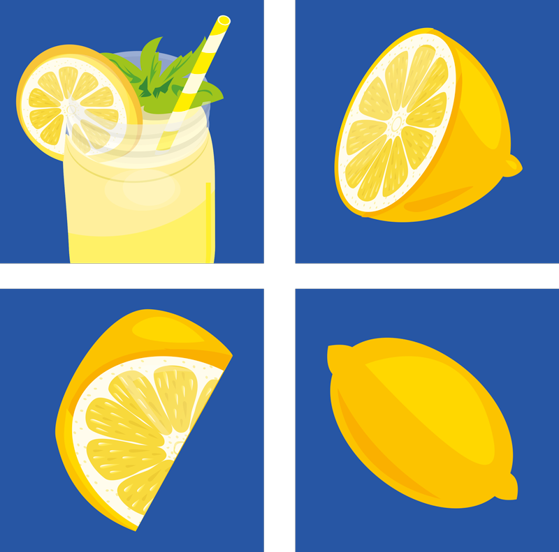 Dywan winylowy do kuchni płytki z sokiem cytrynowym - TenStickers