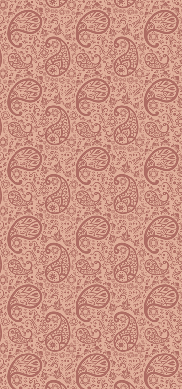 Dywan winylowy do kuchni wzór paisley na lodówkę - TenStickers