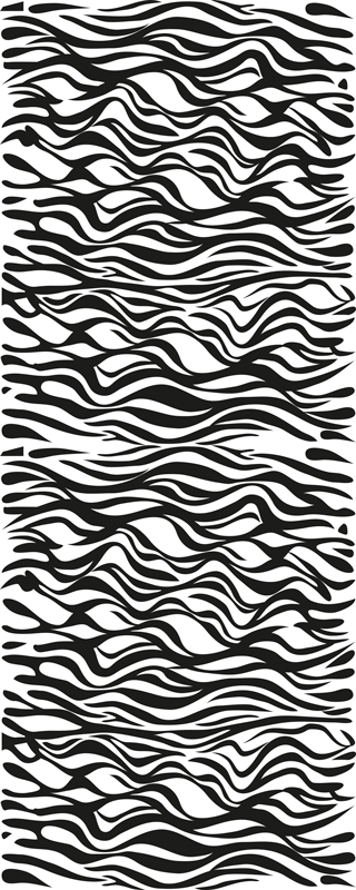 Dywan winylowy do kuchni tło zebra na lodówkę - TenStickers