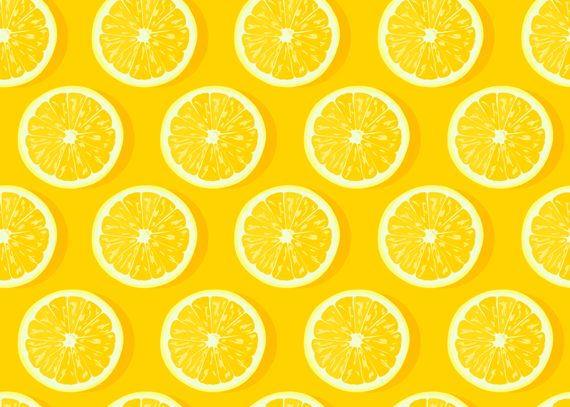 Dywan winylowy do kuchni pokrojone cytryny - TenStickers