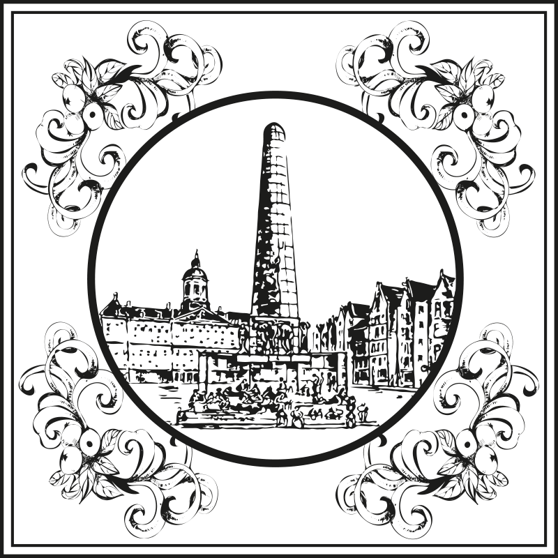 Dywan winylowy do kuchni plac dam w amsterdamie - TenStickers