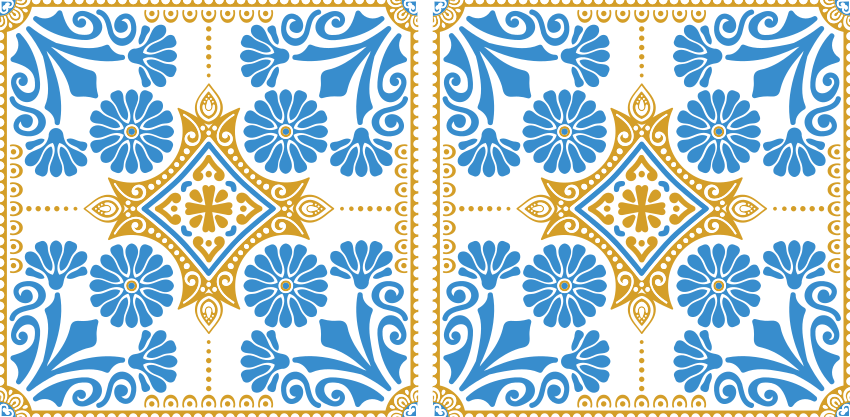 Dywan winylowy do kuchni w designie marokańskich płytek - TenStickers