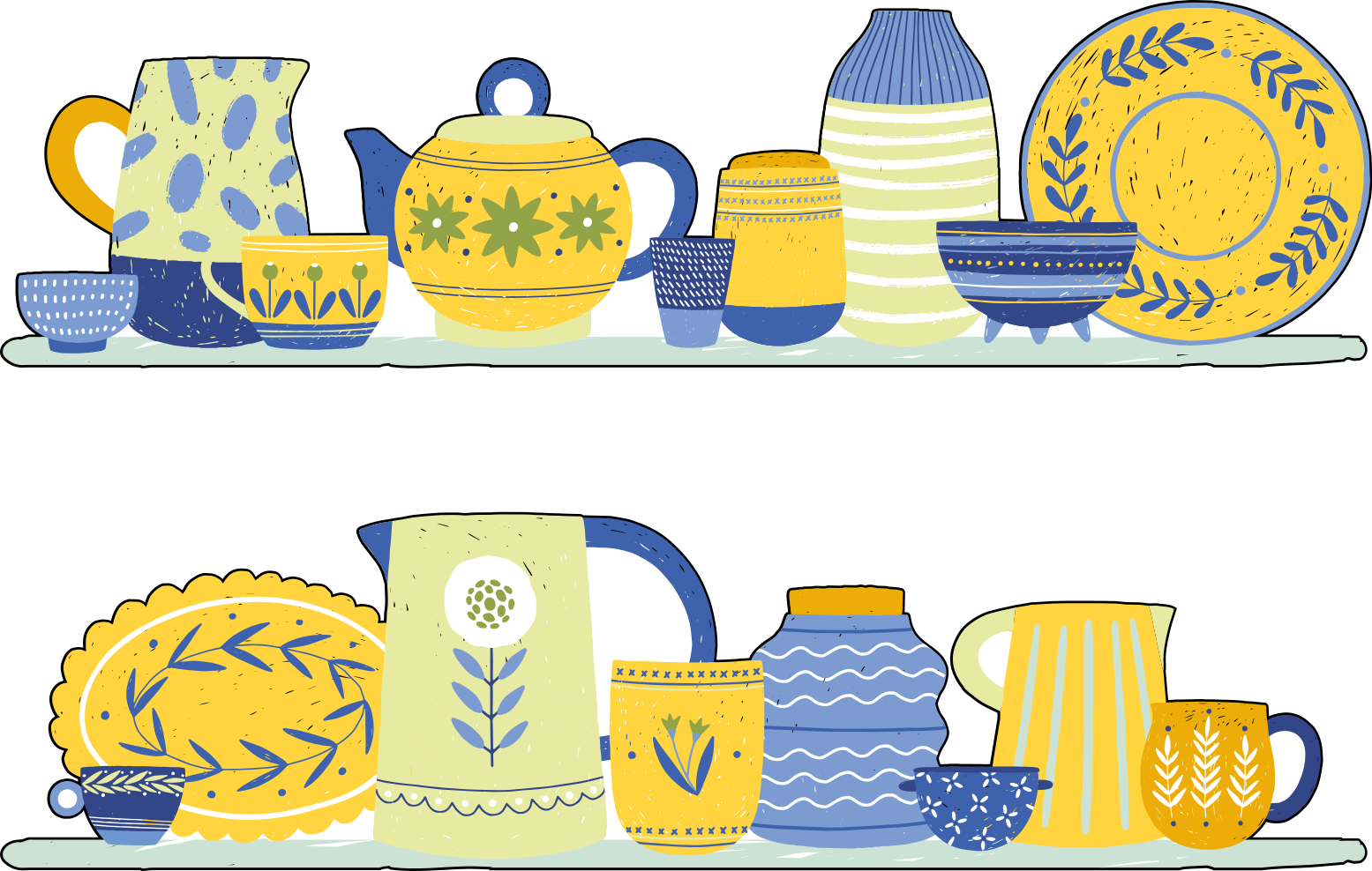 Dywan winylowy do kuchni elegancka półka vintage - TenStickers