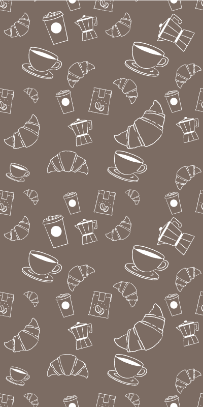 Dywan winylowy do kuchni kawiarnia croissant - TenStickers