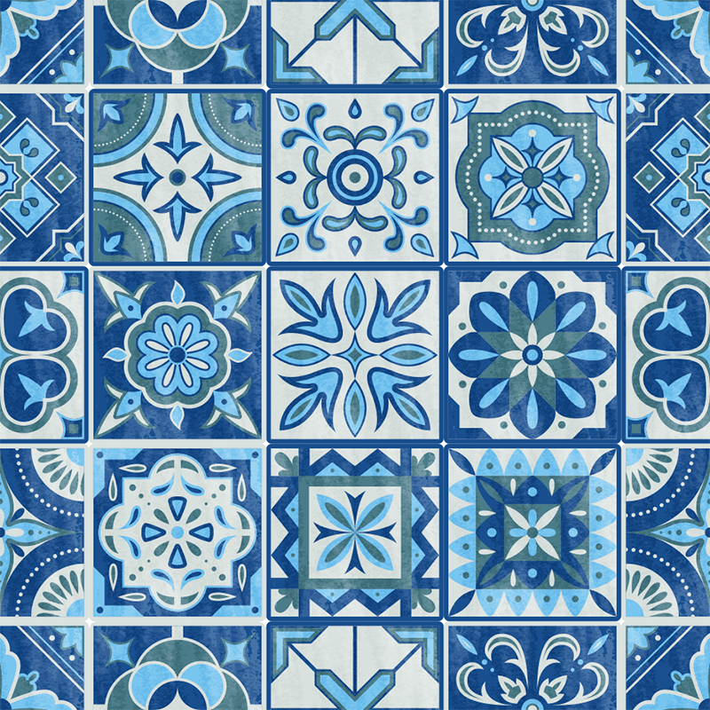 Dywan winylowy do kuchni z dekorem talavera - TenStickers