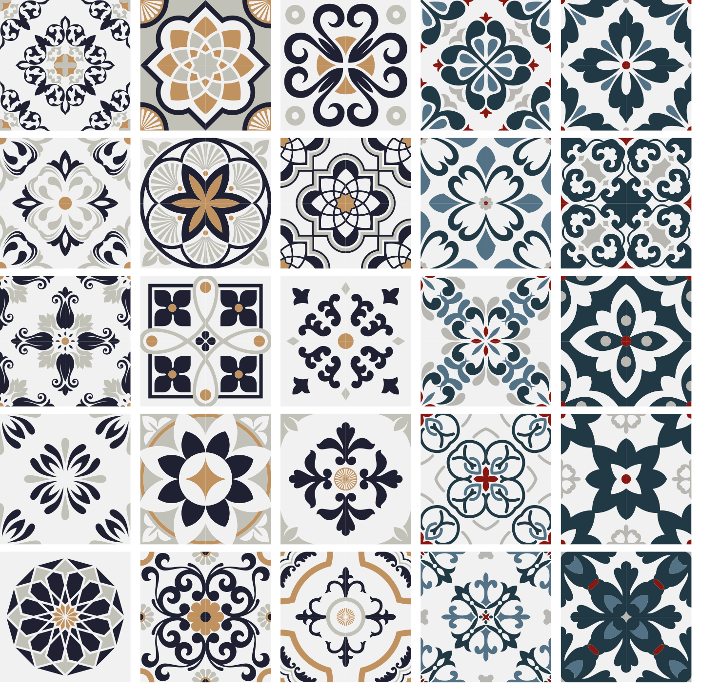 Dywan winylowy do kuchni z vintage płytkami - TenStickers