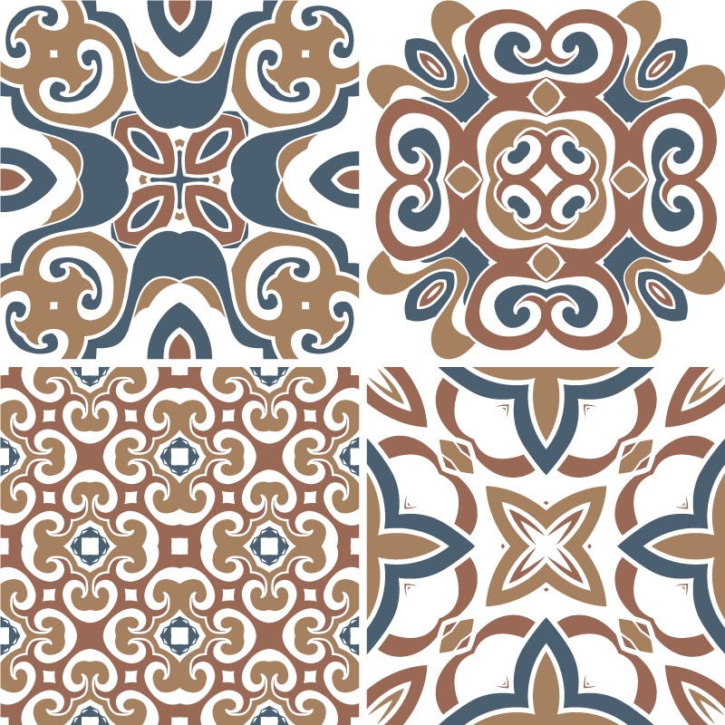 Dywan winylowy do kuchni płytki hydrauliczne - TenStickers