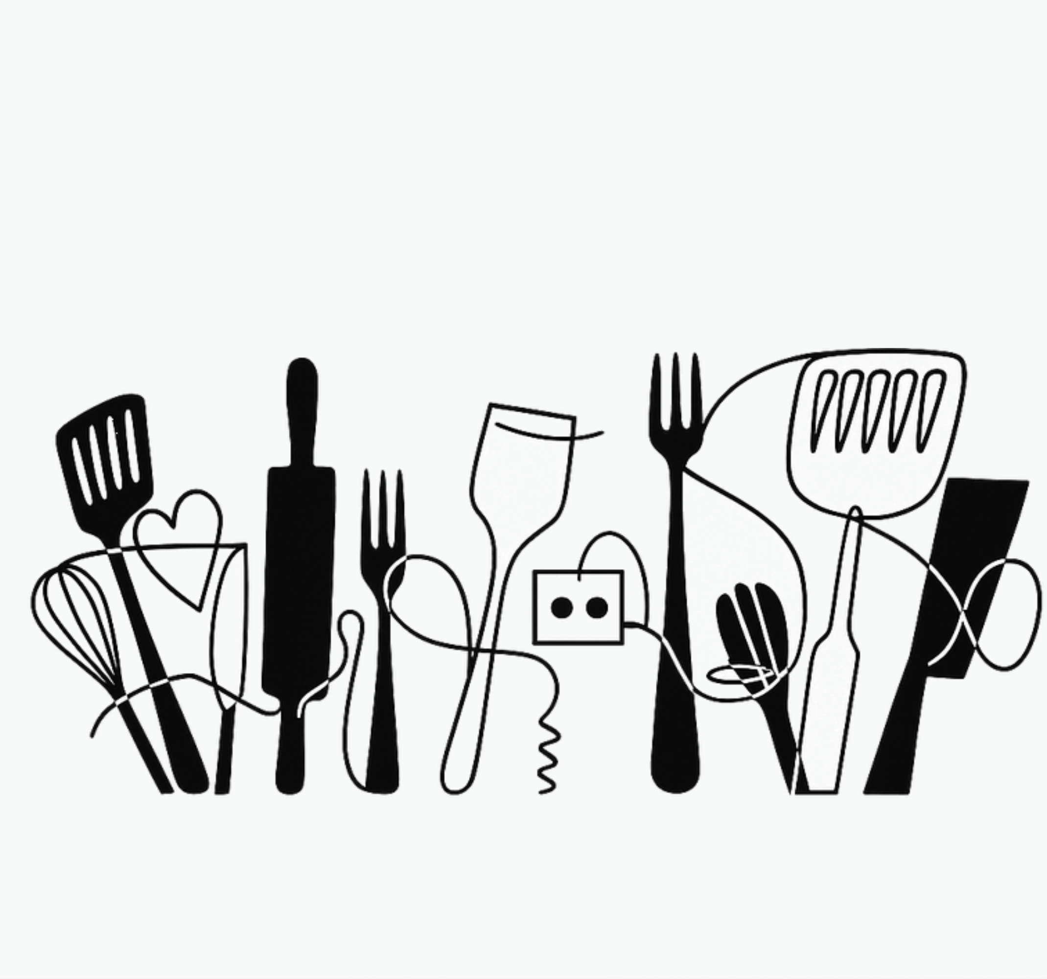 Dywan winylowy do kuchni z akcesoriami kuchennymi - TenStickers