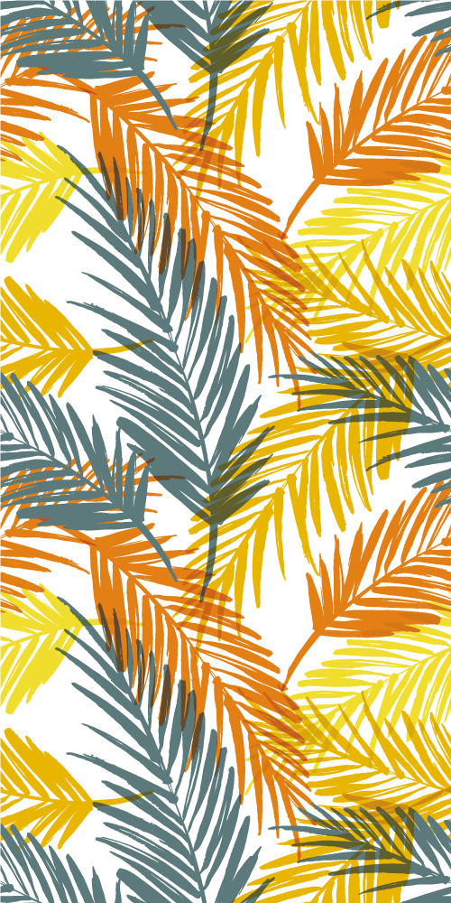 Dywan winylowy do kuchni z rysunkami palm tropikalnych - TenStickers