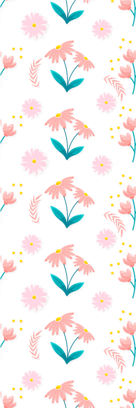Dywan winylowy do salonu kwiaty w pastelowych kolorach - TenStickers