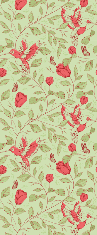 Dywan winylowy do salonu w czerwone tulipany - TenStickers