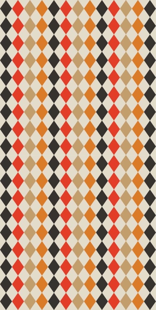 Dywan winylowy do salonu w retro wzór z diamentami - TenStickers
