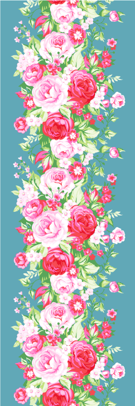 Dywan winylowy do salonu w turkusowy styl shabby chic - TenStickers