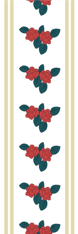 Dywan winylowy do salonu różane shabby chic - TenStickers