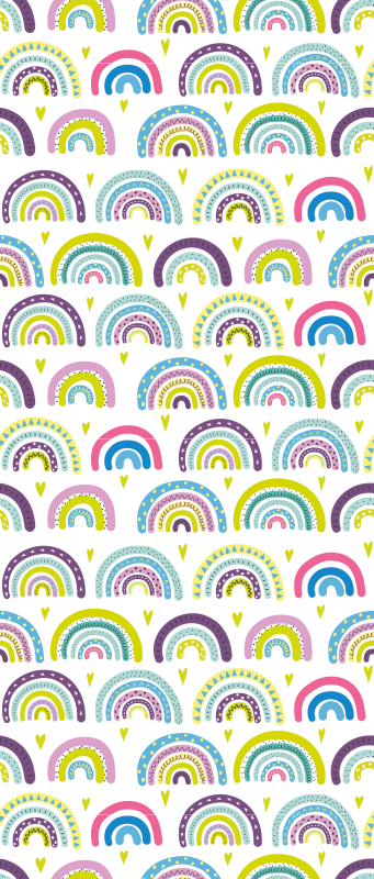 Dywan winylowy do salonu kolorowe abstrakcyjne tęcze - TenStickers