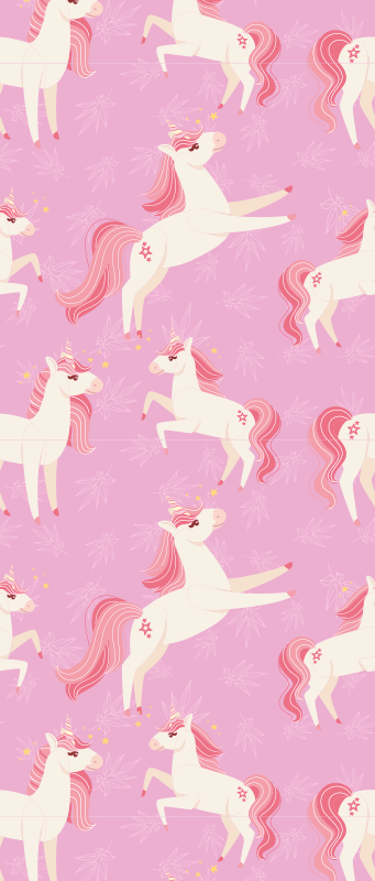 Dywan winylowy do salonu jednorożce w pastelowych kolorach - TenStickers