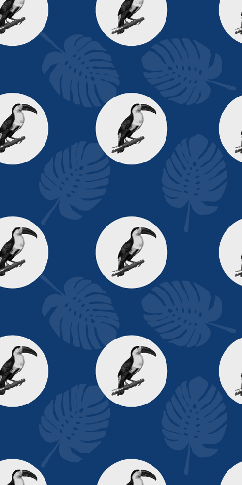 Dywan winylowy do salonu w afrykańskim stylu z ptakiem - TenStickers