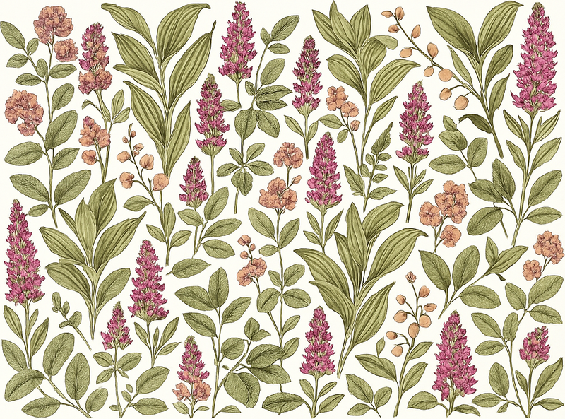 Dywan winylowy do salonu w kolorowy wzór botaniczny - TenStickers