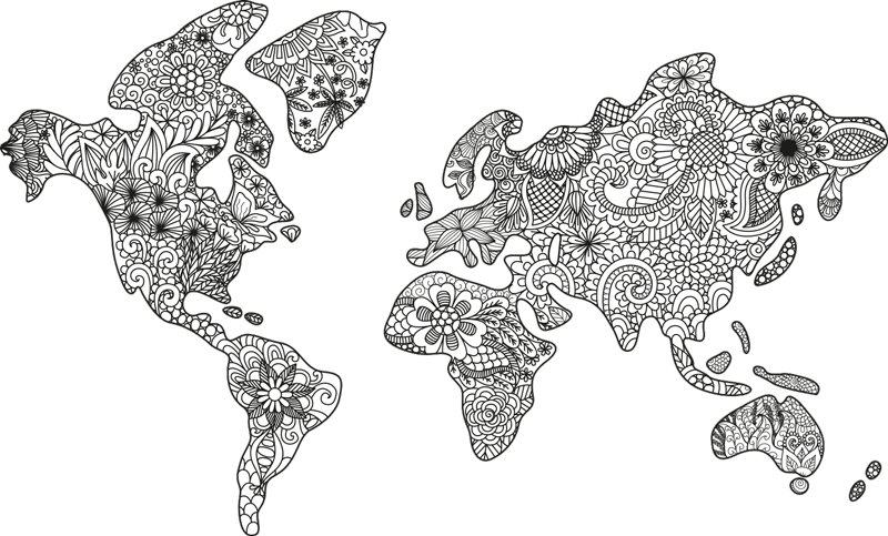 Dywan winylowy do salonu mapa mandali - TenStickers