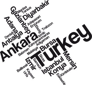 Dywan winylowy do salonu z dekoracyjnym napisem turcja - TenStickers