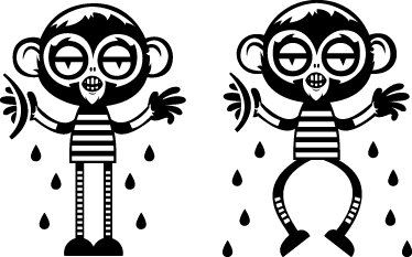 Dywan winylowy do salonu z dekoracją małp - TenStickers