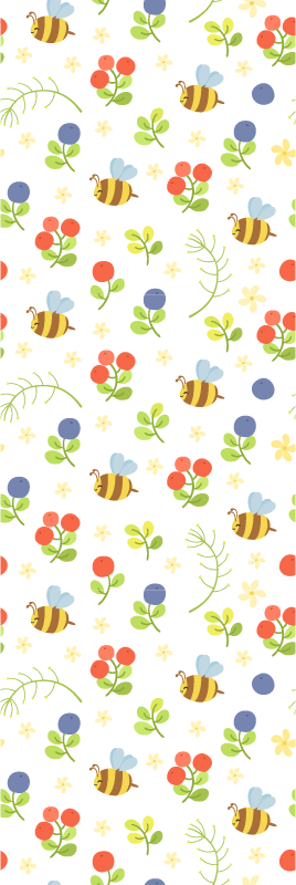 Dywan winylowy do salonu z uroczymi pszczółkami - TenStickers