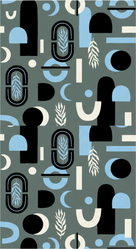 Dywan winylowy do salonu geometryczny z abstrakcyjnym wzorem - TenStickers