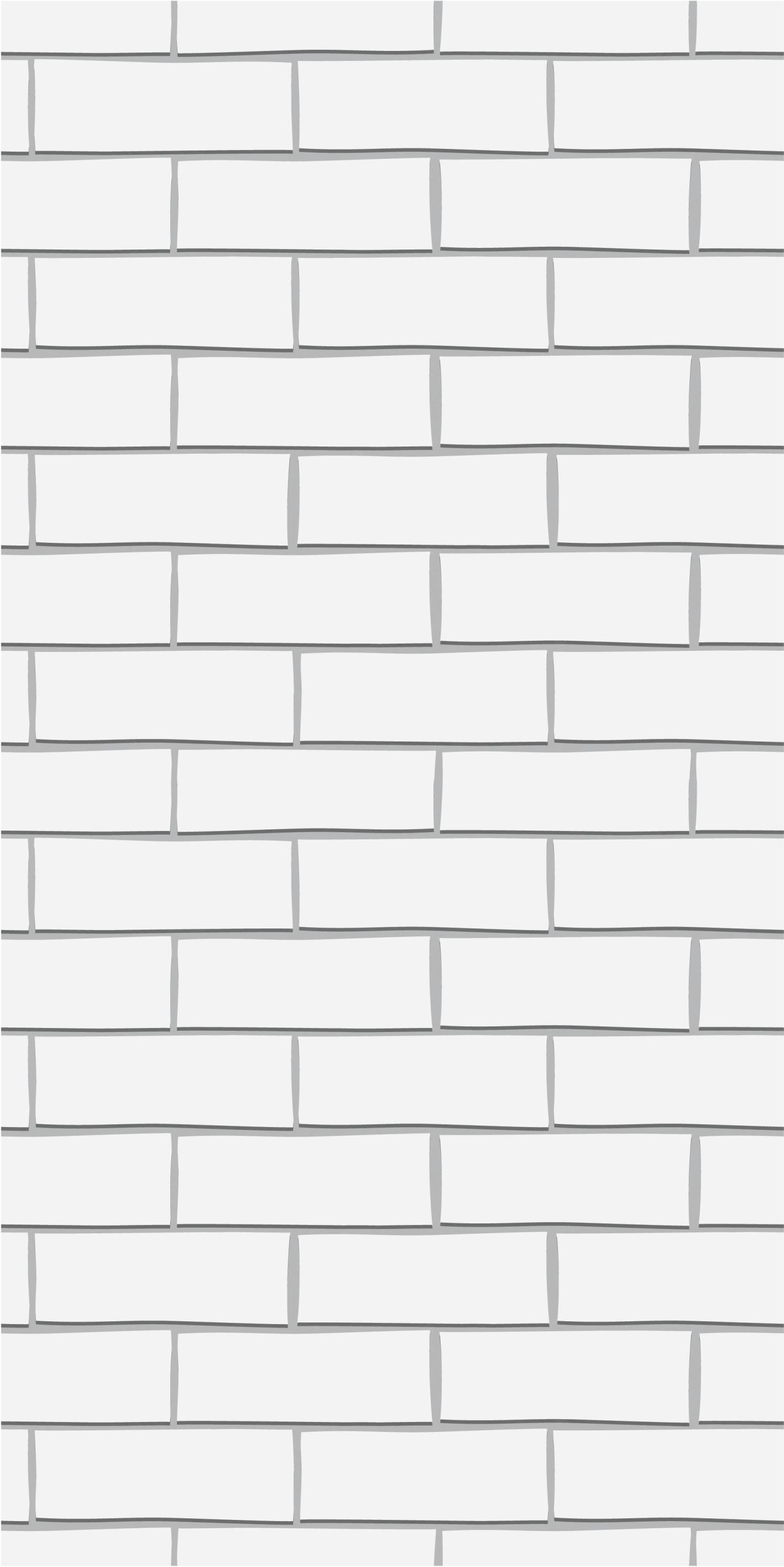 Dywan winylowy do salonu białe grube cegły - TenStickers