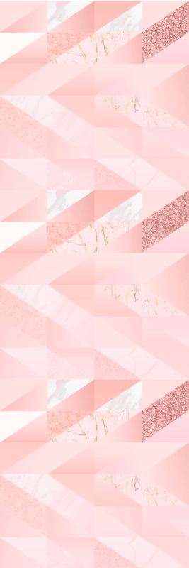 Dywan winylowy do salonu w różowe geometryczne wzory - TenStickers
