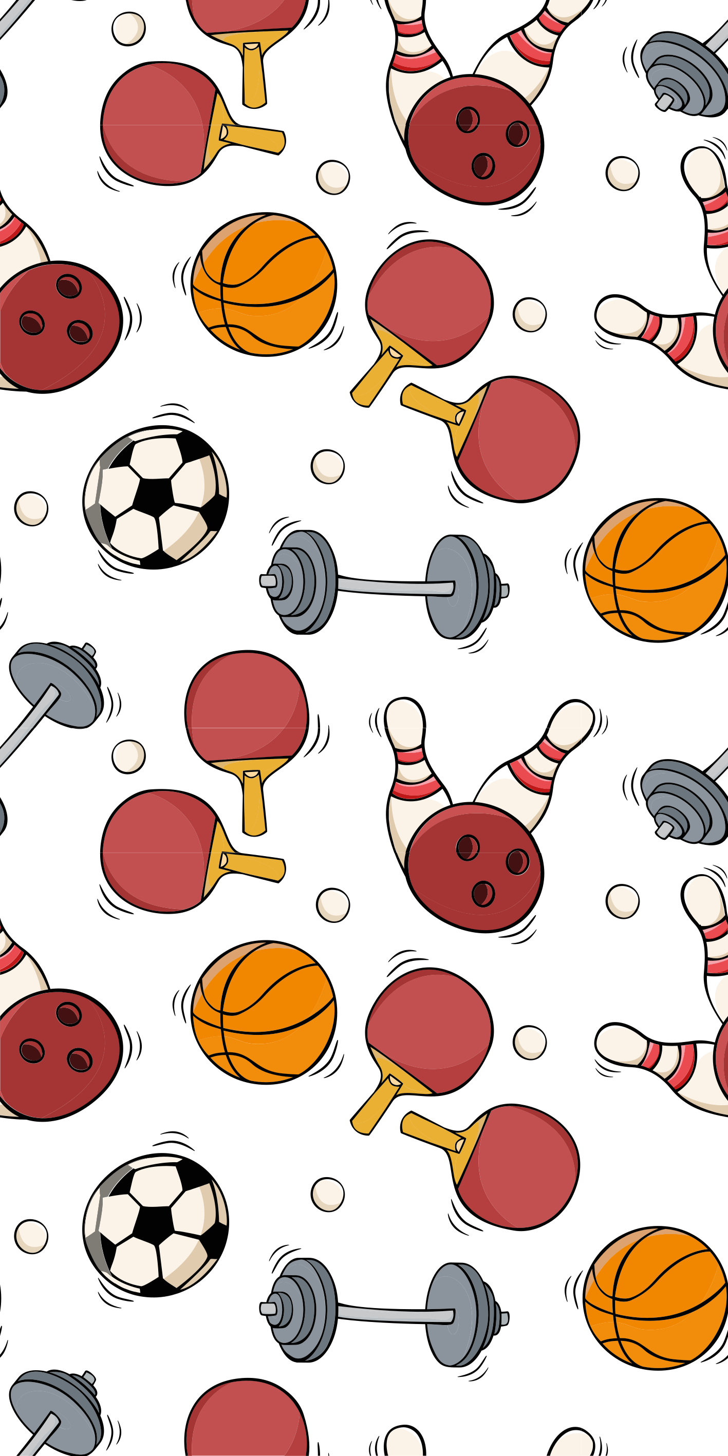 Dywan winylowy do salonu w stylu szkiców sportowych - TenStickers