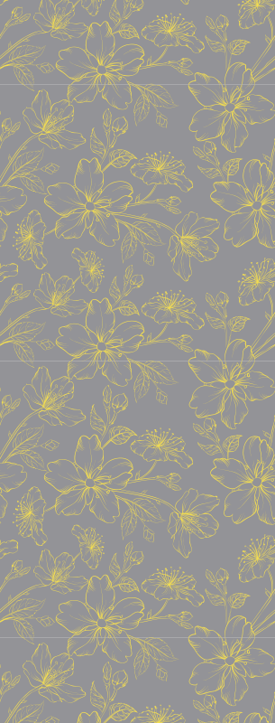 Dywan winylowy do salonu kwiaty pantone - TenStickers