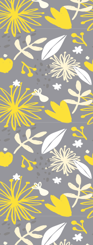 Dywan winylowy do salonu w stylu vintage kwiatowym - TenStickers