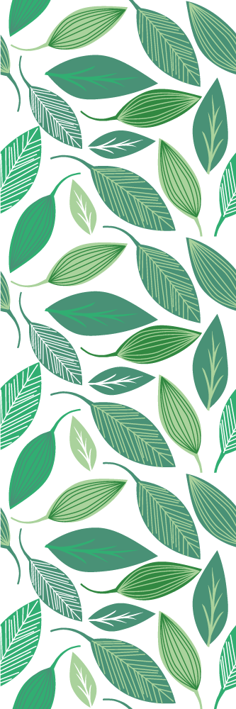 Dywan winylowy do salonu z zielonym liściem w naturze - TenStickers