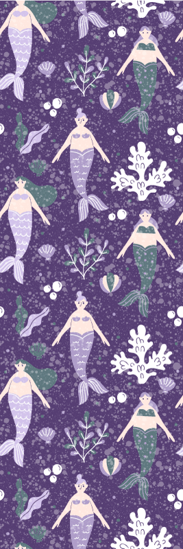 Dywan winylowy do salonu splash syreny - TenStickers