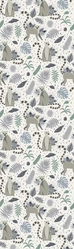 Dywan winylowy do salonu lemur w stylu nordyckim - TenStickers