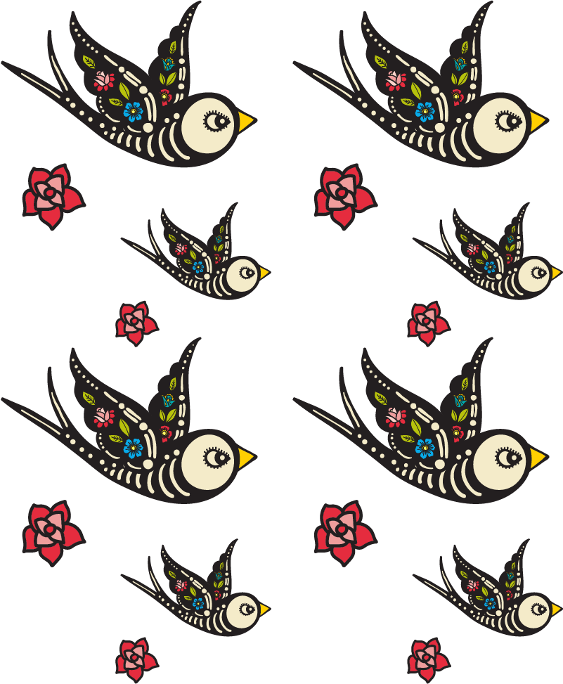 Dywan winylowy do salonu z meksykańskimi ptakami - TenStickers