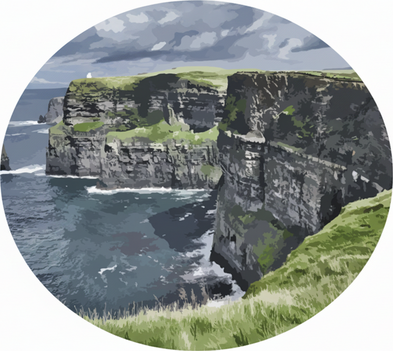 Dywan winylowy do salonu klify irlandzkie - TenStickers