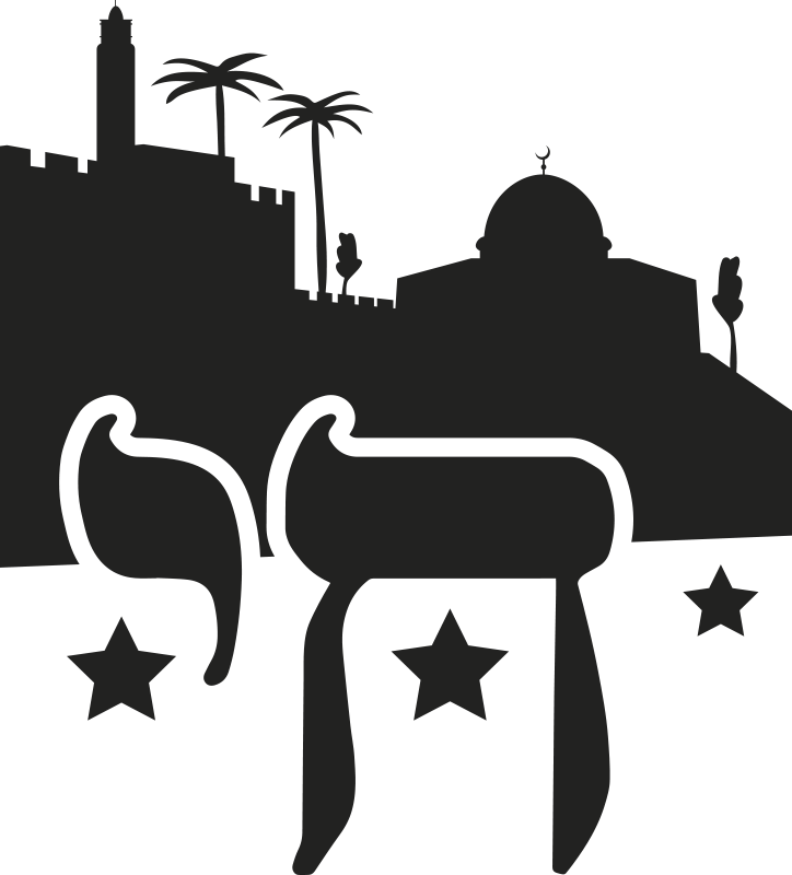Dywan winylowy do salonu z symbolem chai - TenStickers