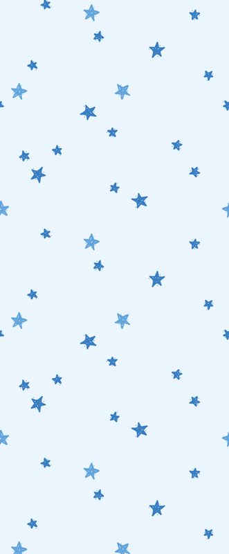 Skandynawski dywan winylowy w pastelowe niebieskie gwiazdki - TenStickers