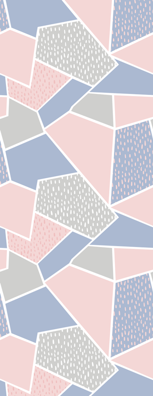 Skandynawski dywan winylowy w geometryczne pastelowe wzory - TenStickers