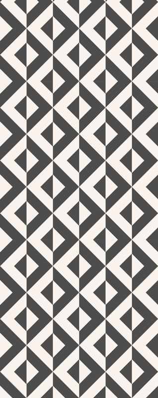Skandynawski dywan winylowy geometryczny mono - TenStickers