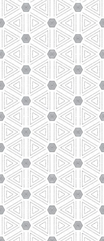 Skandynawski dywan winylowy w geometryczne trójkąty - TenStickers
