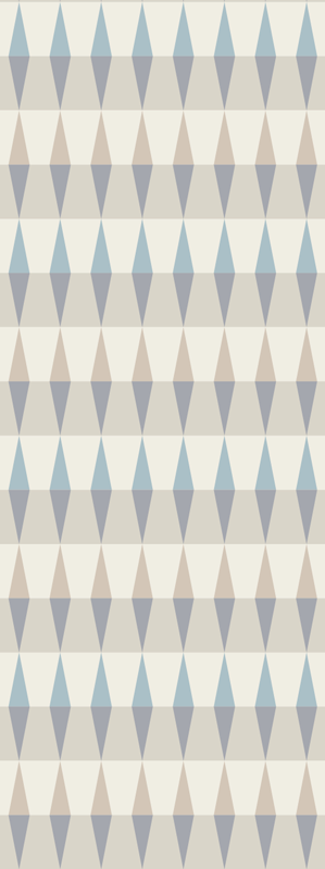 Skandynawski dywan winylowy geometryczny niebieski - TenStickers